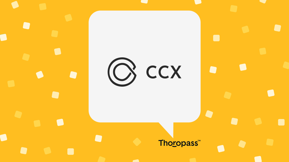 CCX logo stylized on a yellow background