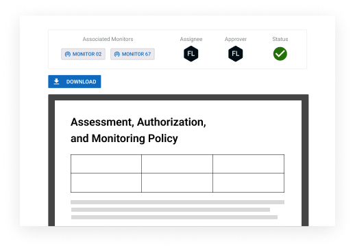 Onboarding via policy template