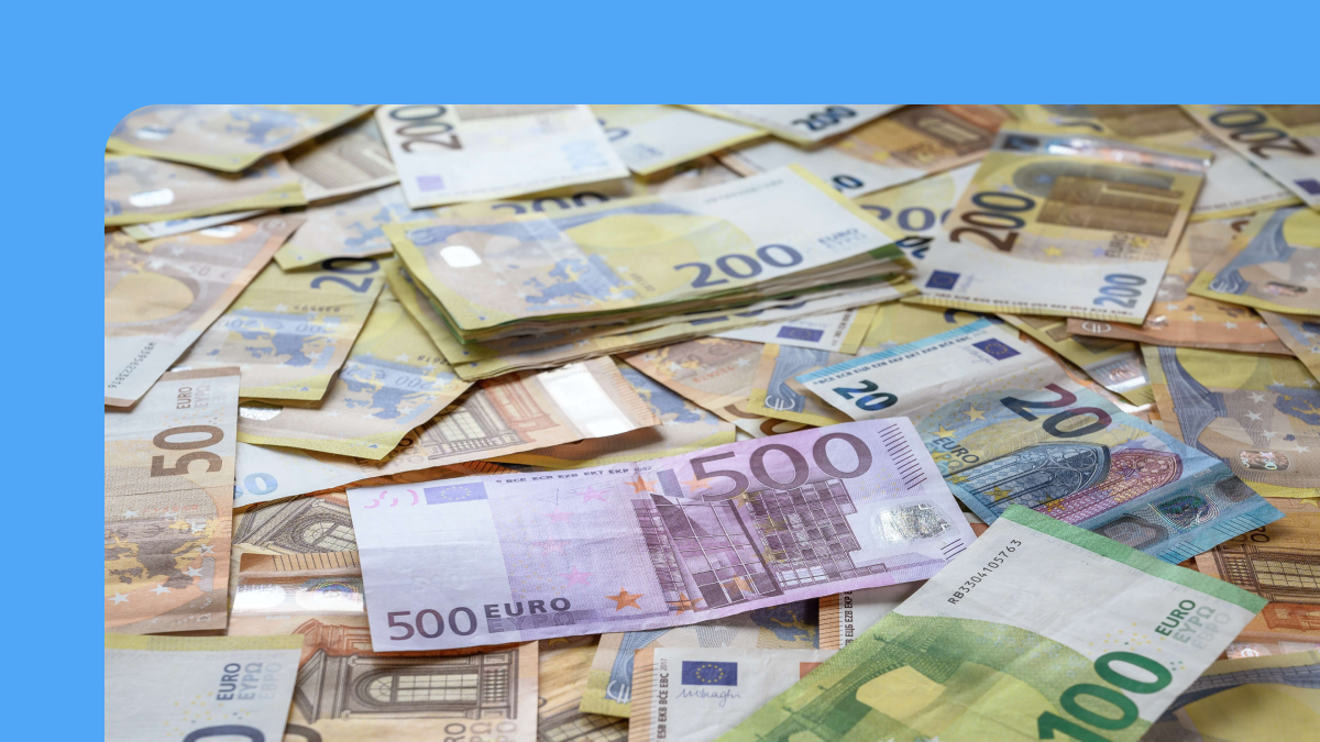Stylized image of a pile of Euros